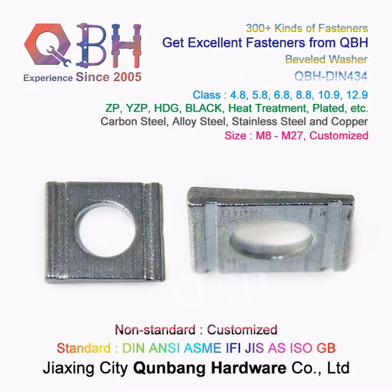 Qbh DIN125 DIN127 F436 F959 DIN6919 DIN934 DIN936 全タイプ Zp/Yzp/Bzp/プレーン/ブラック/HDG/ダクロメット/ジオメット/ニッケルメッキワッシャー